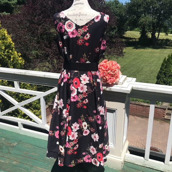 HP  NWOT CITY CHIC Poppy Blossom Dress Sz 16 - Picture 6 of 8